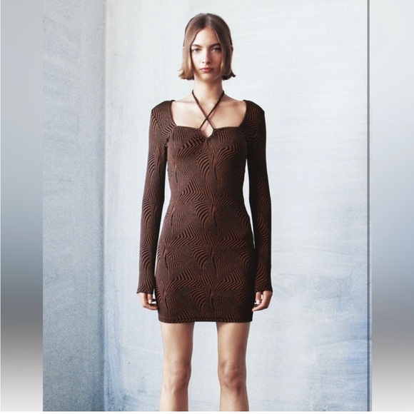 Zara Jacquard Mini Dress - Picture 1 of 5